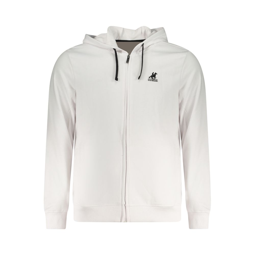 U.S. Grand White Cotton Men's Hoodie - Stylish & Comfortable