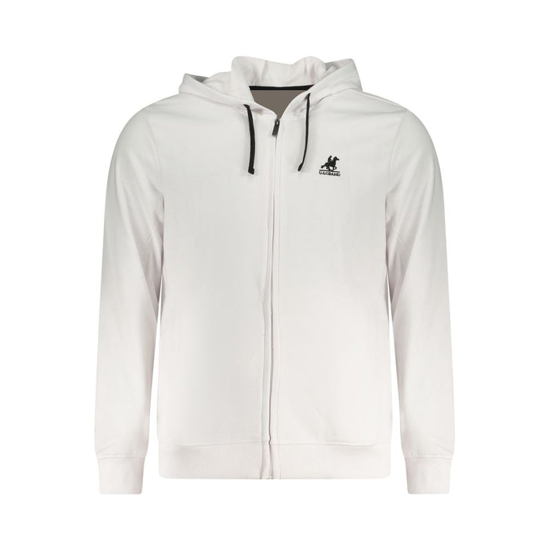 U.S. Grand White Cotton Men's Hoodie - Stylish Comfort