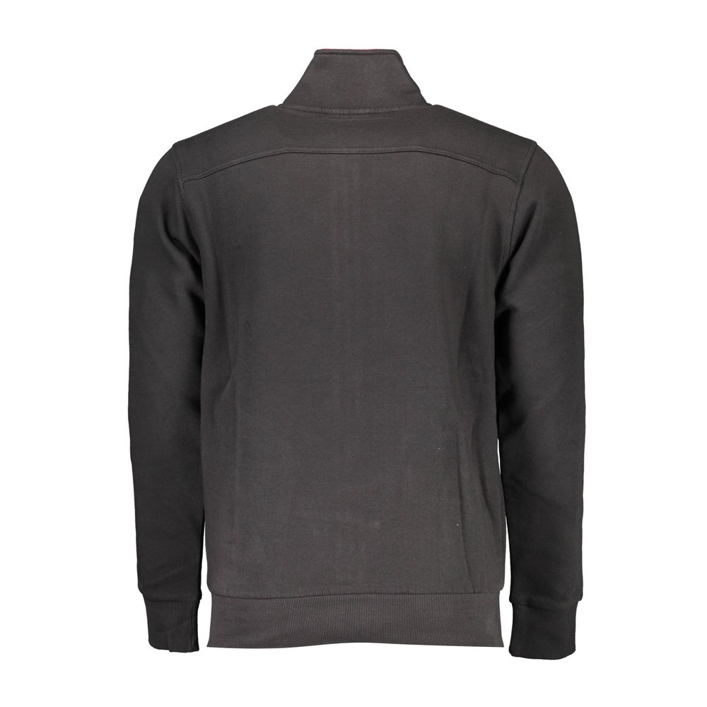 Zwart Katoenen Herensweatshirt met Amerikaanse Grand-opdruk