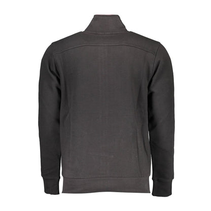 Zwart Katoenen Herensweatshirt met Amerikaanse Grand-opdruk