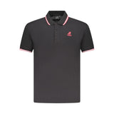 U.S. Grand Black Cotton Mens Polo Shirt - Timeless Elegance