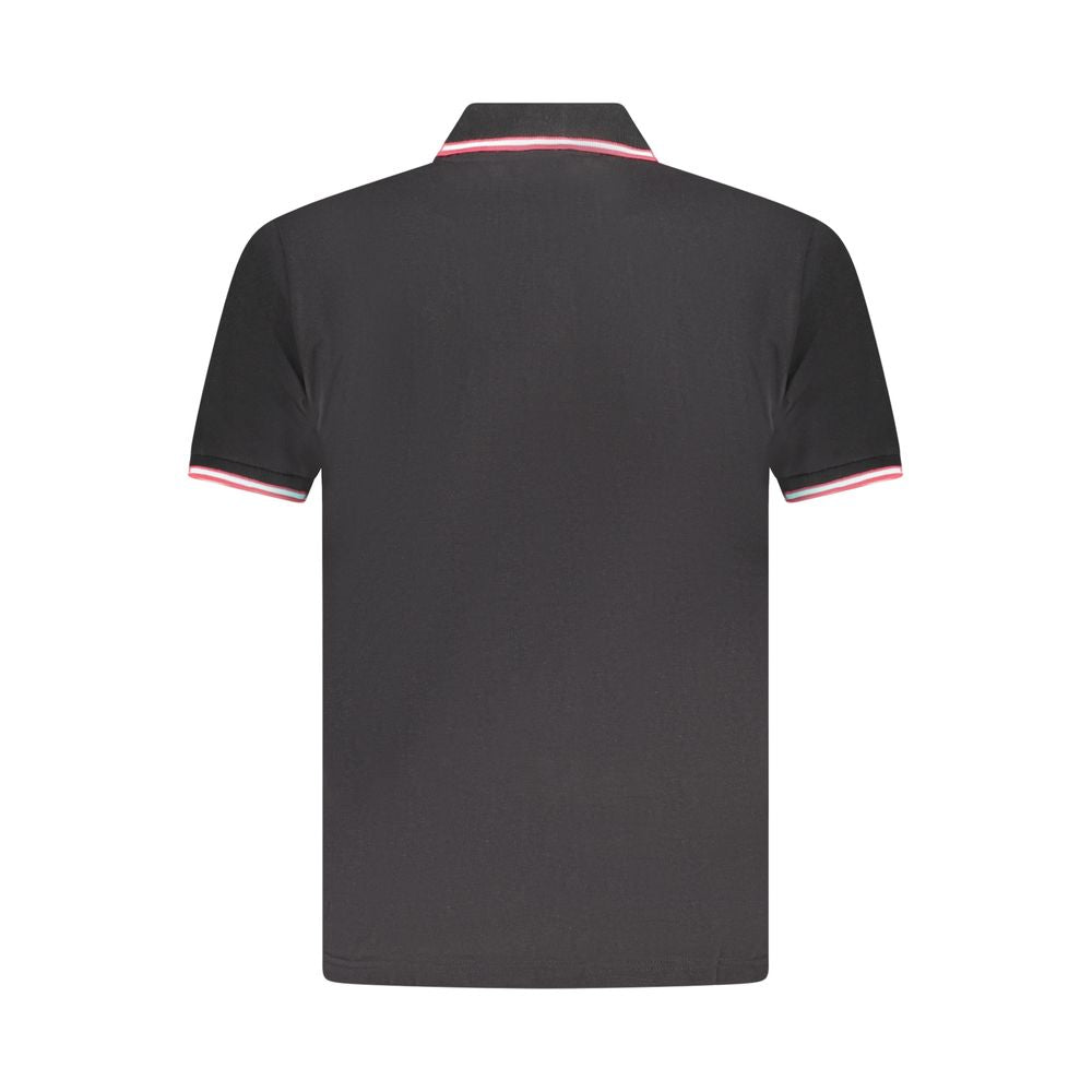 U.S. Grand Black Cotton Mens Polo Shirt - Timeless Elegance