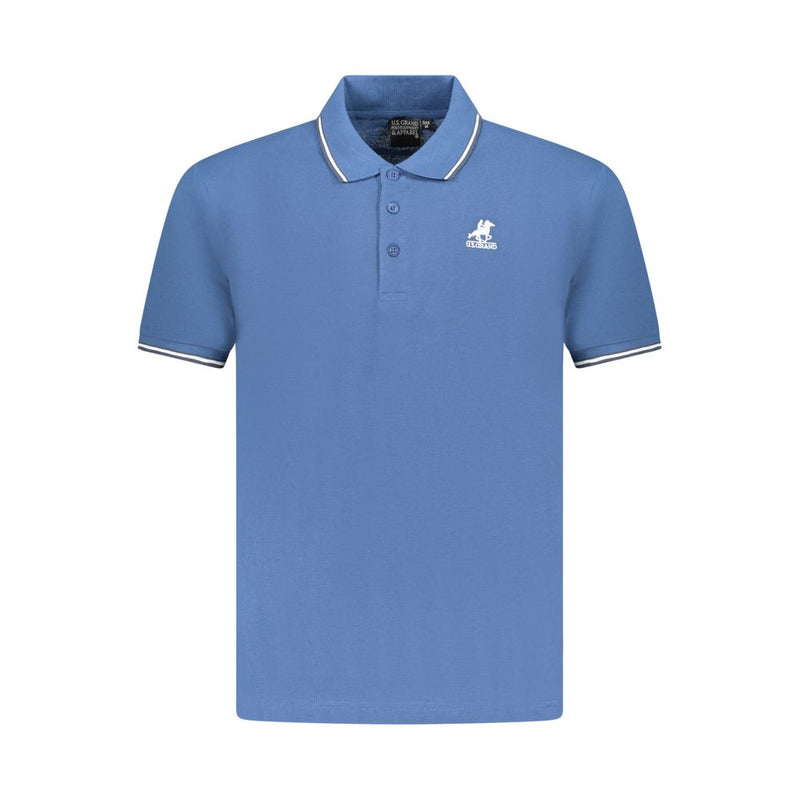 U.S. Grand Blauwe Katoenen Polo voor Heren