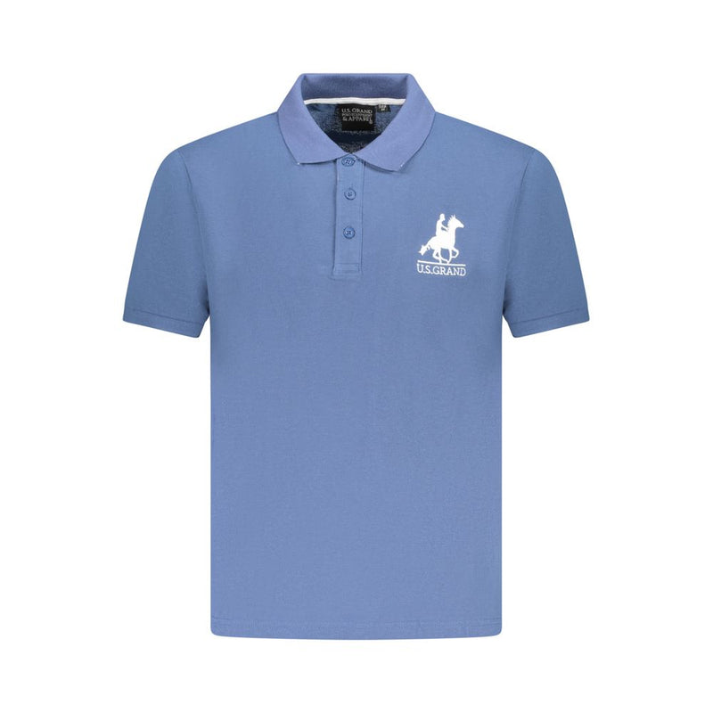 U.S. Grand Blu Cotton Men Polo
