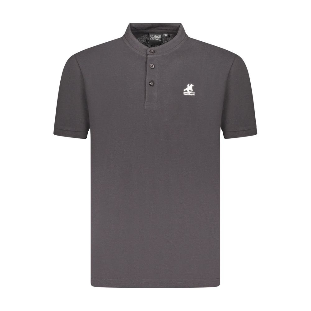 Polo pour homme U.S. Grand en coton noir