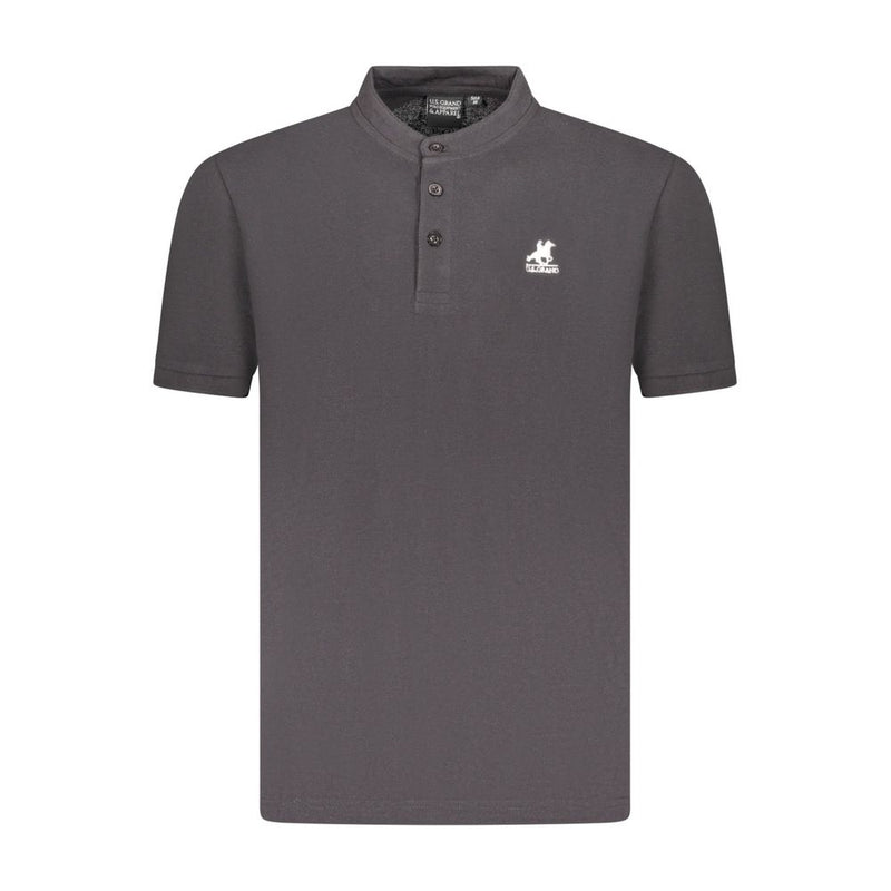 U.S. Grand Zwart Katoenen Herenpoloshirt
