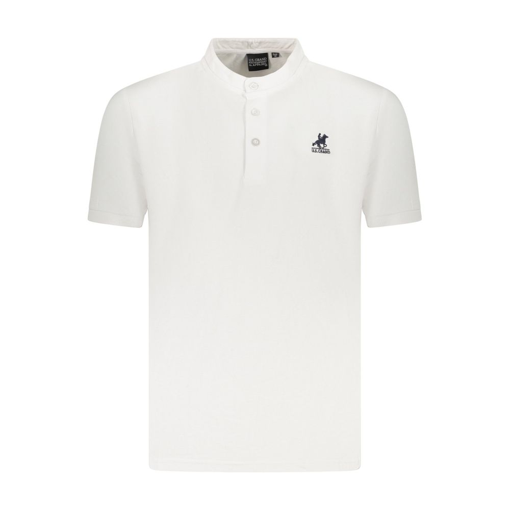 U.S. Grand White Cotton Men's Polo Shirt - Casual Elegance