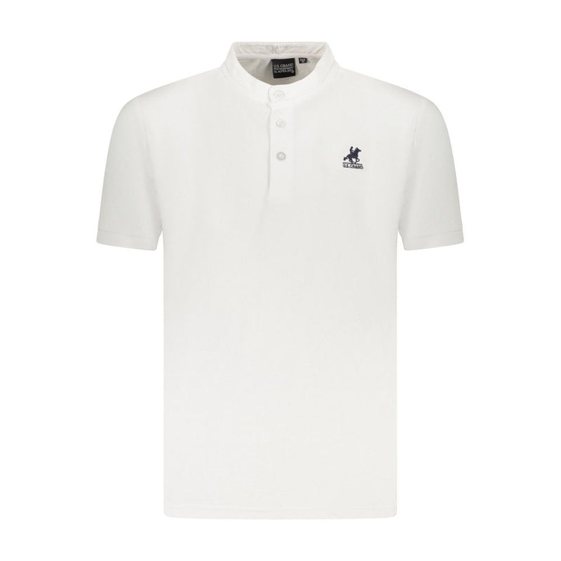 U.S. Grand White Cotton Men's Polo Shirt - Casual Elegance