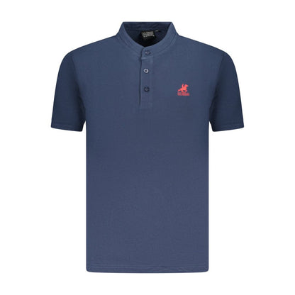 Polo homme en coton bleu grand format des États-Unis