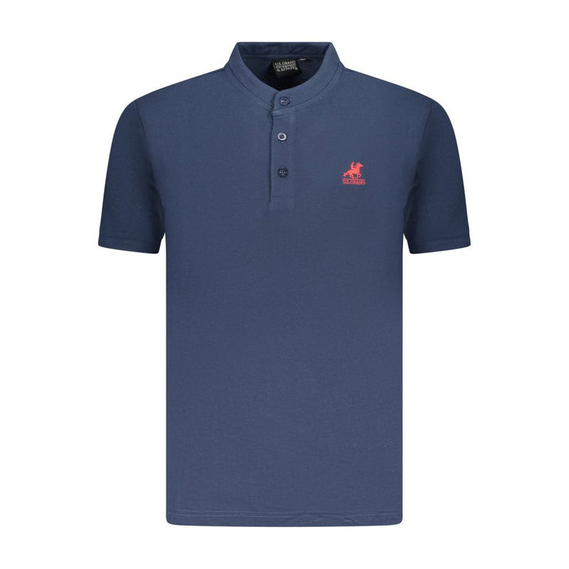 U.S. Grand Blauw Katoenen Herenpolo