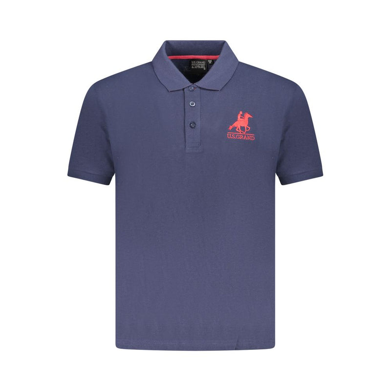 U.S. Grand Blu Cotton Men Polo - Casual Sophistication