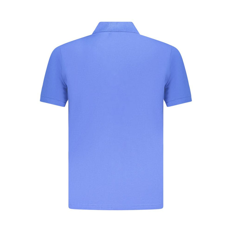 U.S. Grand blauw katoenen poloshirt voor heren