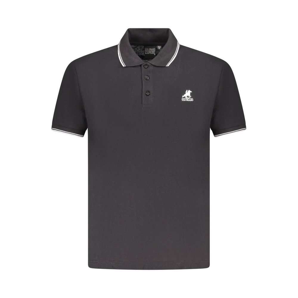 U.S. Grand Zwart Katoenen Poloshirt voor Heren
