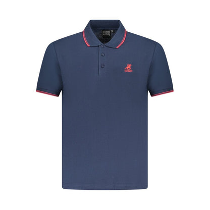 U.S. Grand Blue Cotton Herenpoloshirt