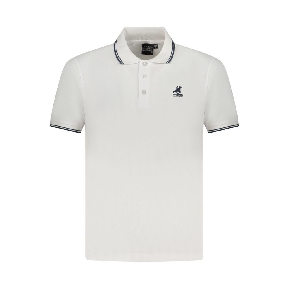 Polo pour homme U.S. Grand en coton blanc