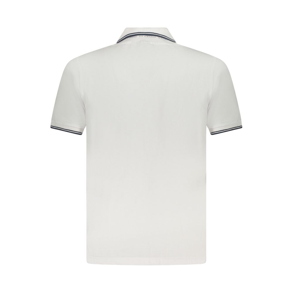 Polo pour homme U.S. Grand en coton blanc