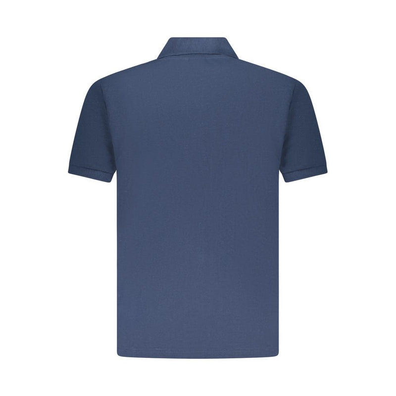 U.S. Grand blauw katoenen poloshirt voor heren