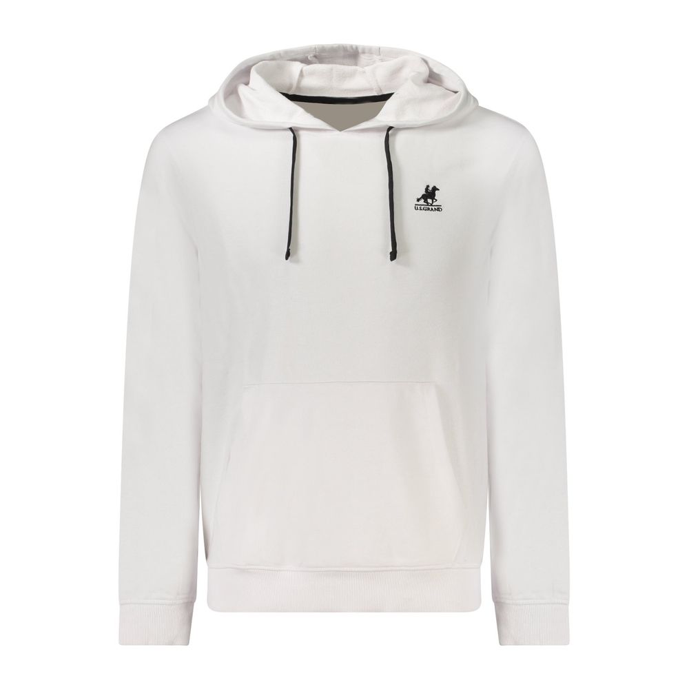 U.S. Grand White Cotton Men Sweatshirt - Stylish Comfort