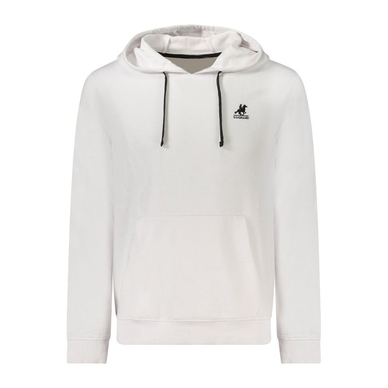 U.S. Grand White Cotton Men Sweatshirt - Stylish Comfort