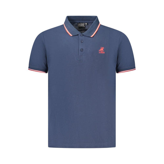 U.S. Grand Blauw Katoenen Herenpolo