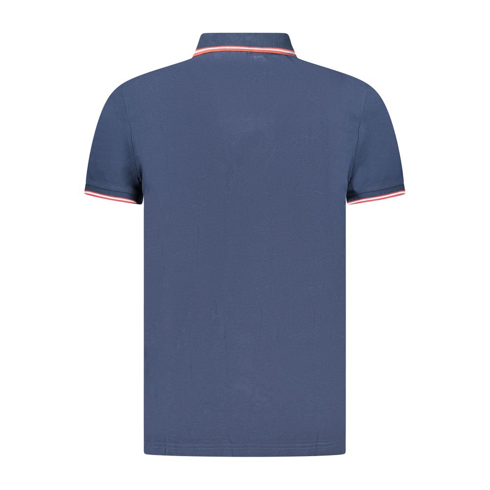 U.S. Grand Blue Cotton Men Polo - Stylish & Comfortable