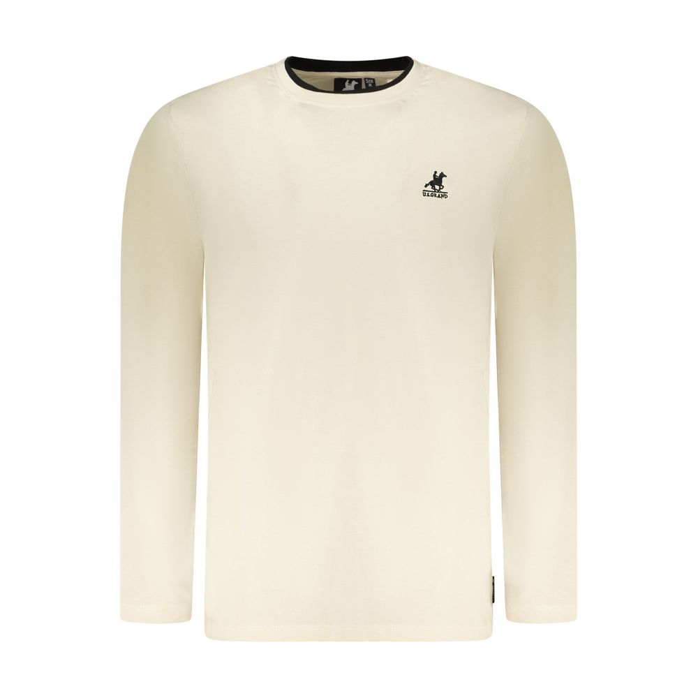 U.S. Grand Beige Cotton Men T-Shirt - Stylish Comfort