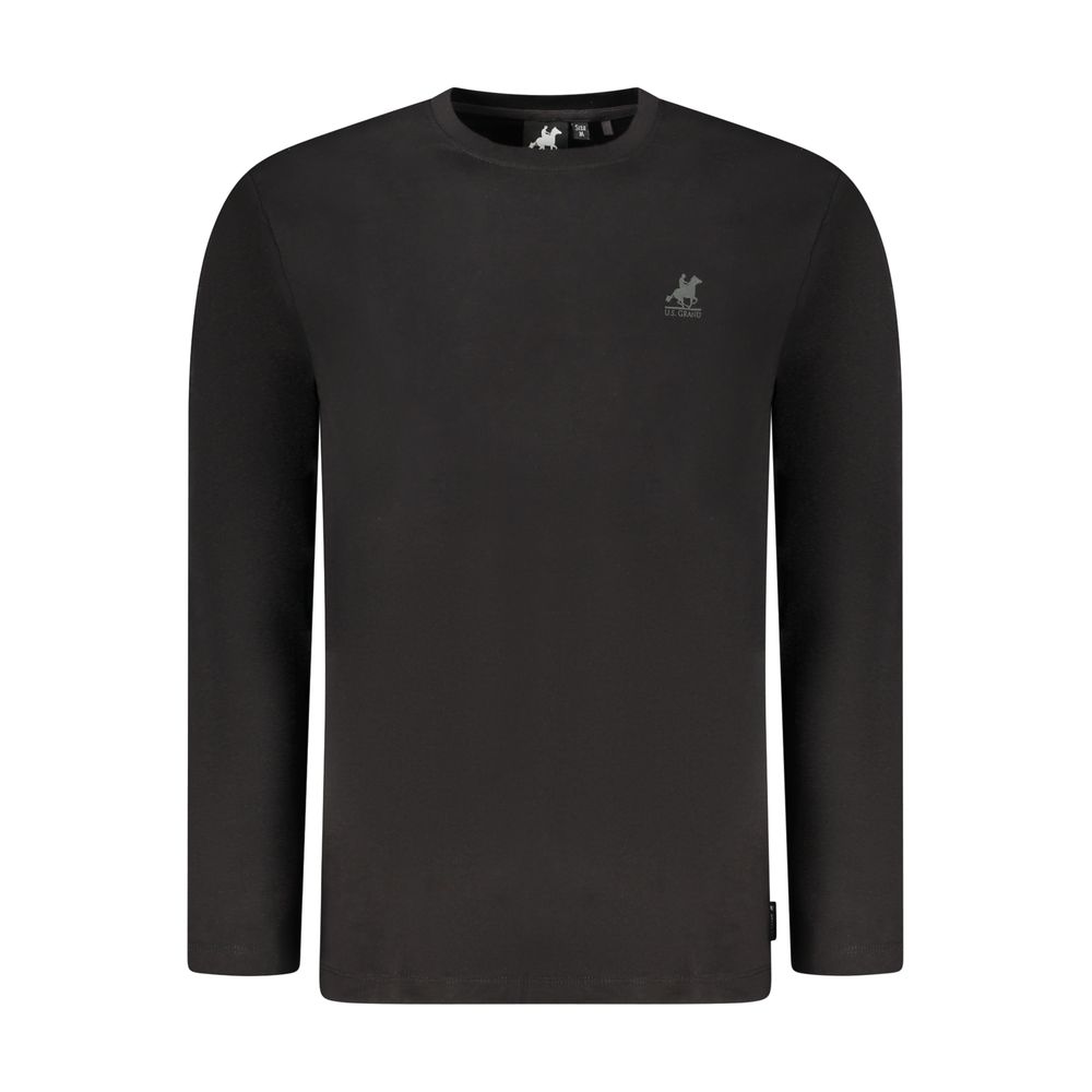 U.S. Grand Black Cotton Men's T-Shirt - Timeless Style