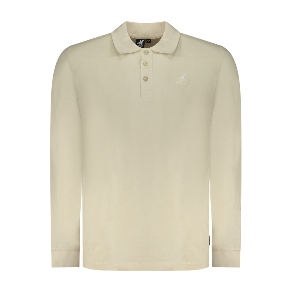 U.S. Grand Beige Katoenen Herenpolo
