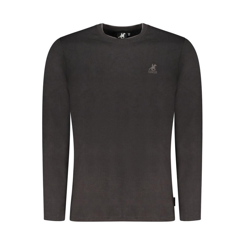 U.S. Grand Black Cotton Men T-Shirt - Stylish Comfort