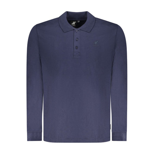 U.S. Grand Blu Cotton Men Polo Shirt