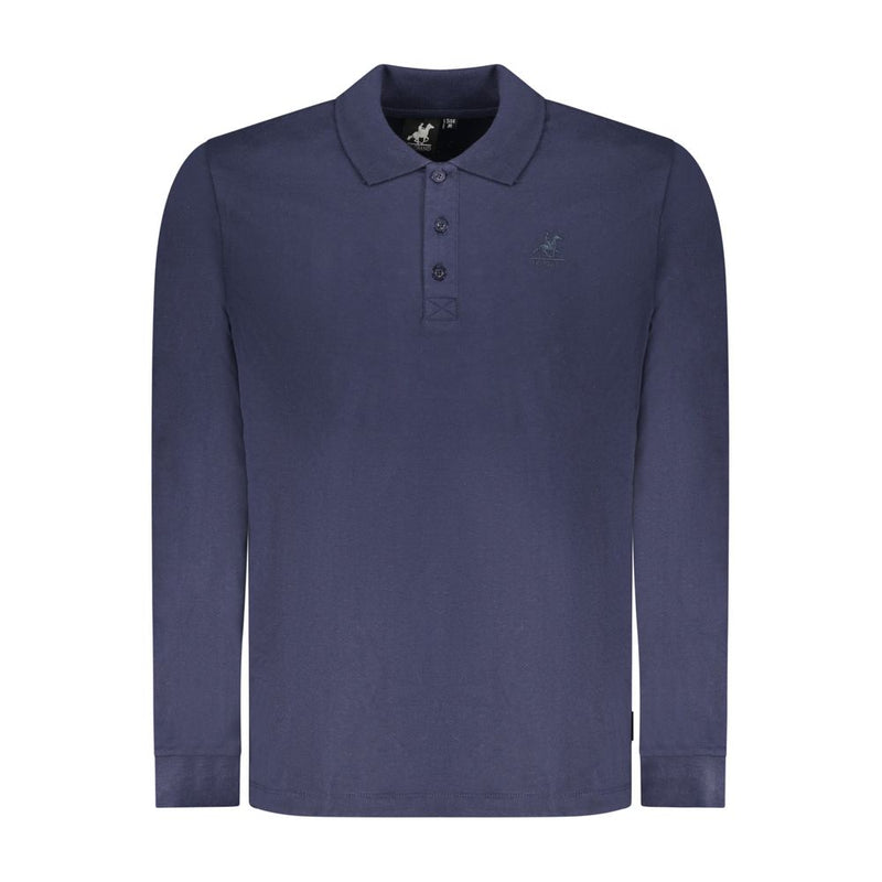 U.S. Grand Blu Cotton Men Polo Shirt
