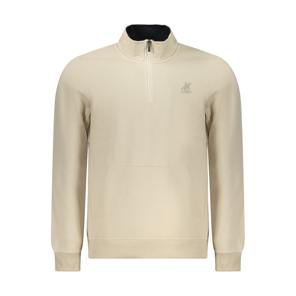 Amerikaans Groot Beige Polyester Heren Sweatshirt