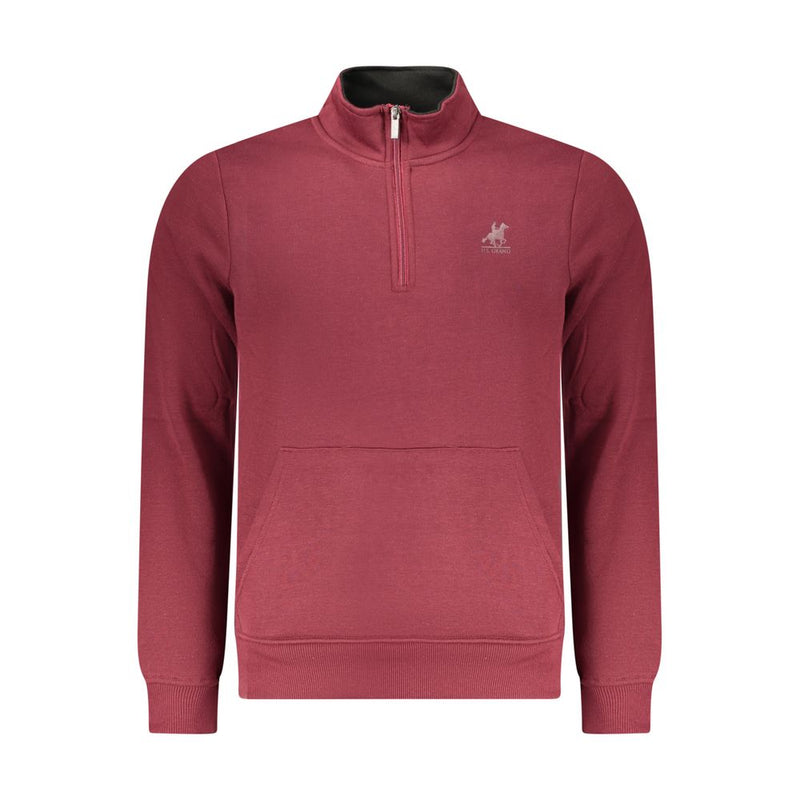 U.S. Grand Red Polyester Men's Sweatshirt with Bold Logo
