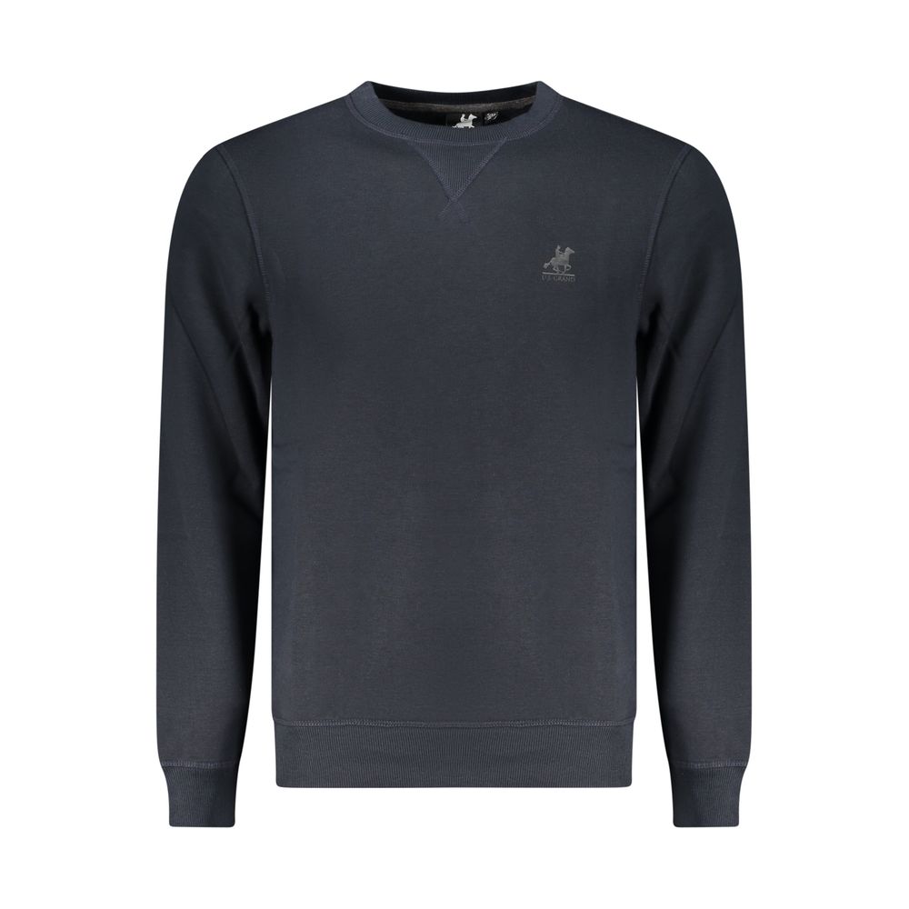 U.S. Grand Blue Polyester Men Sweatshirt - Stylish Comfort
