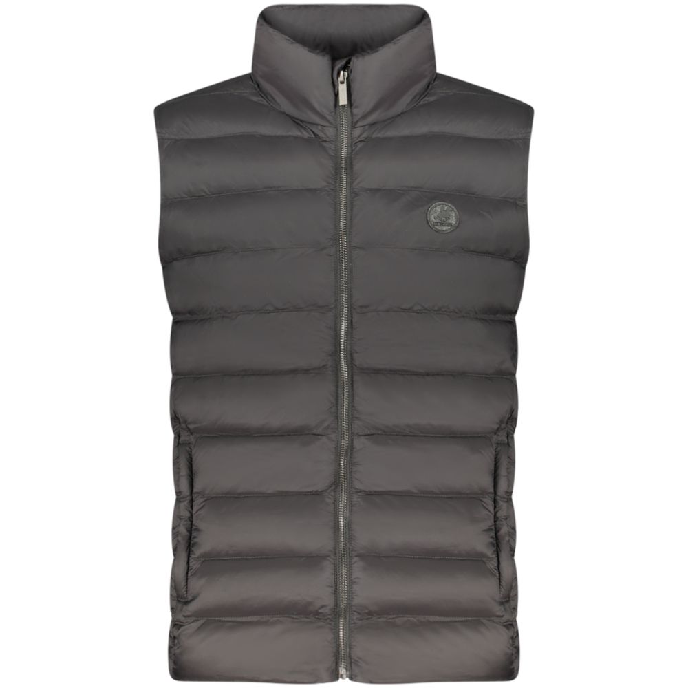 U.S. Grand Black Sleeveless Polyester Men's Jacket