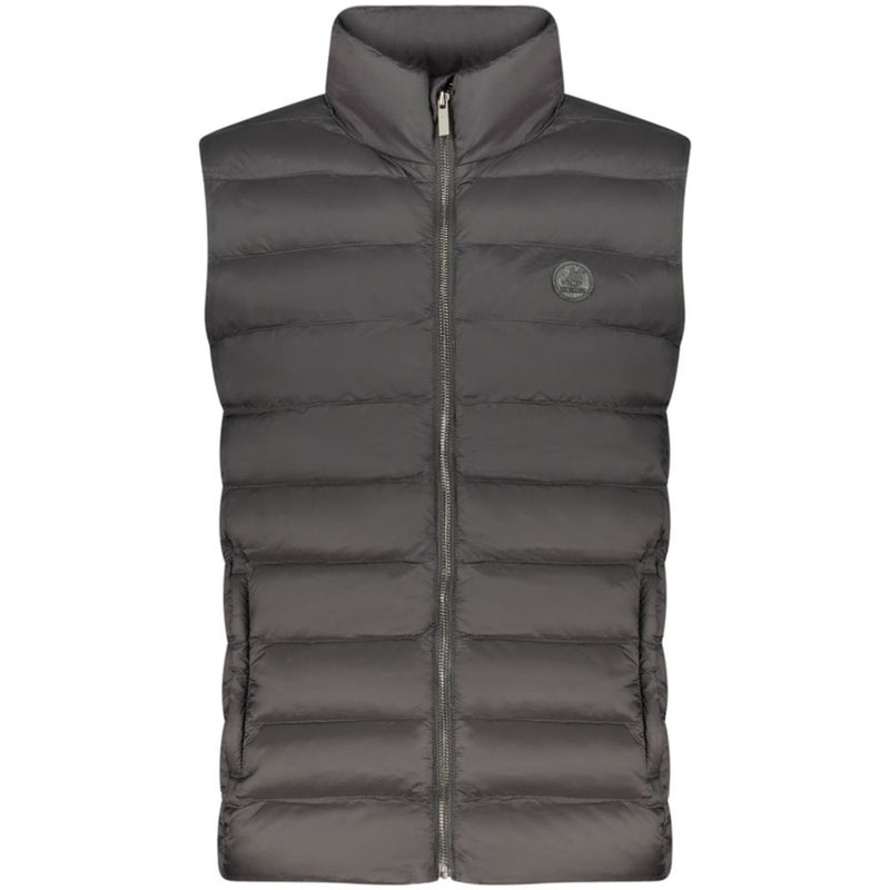 U.S. Grand Black Polyester Men's Sleeveless Jacket