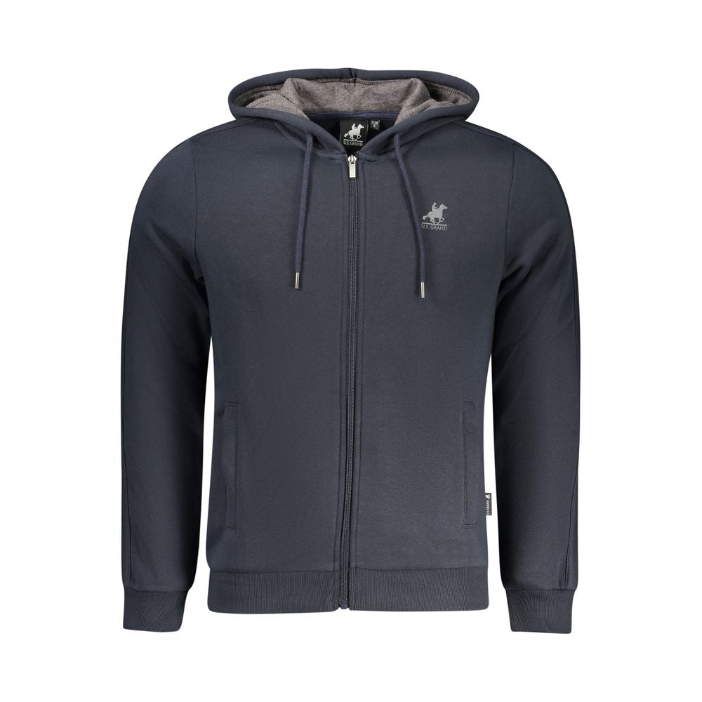 U.S. Grand Blue Cotton Men's Hoodie - Stylish & Functional