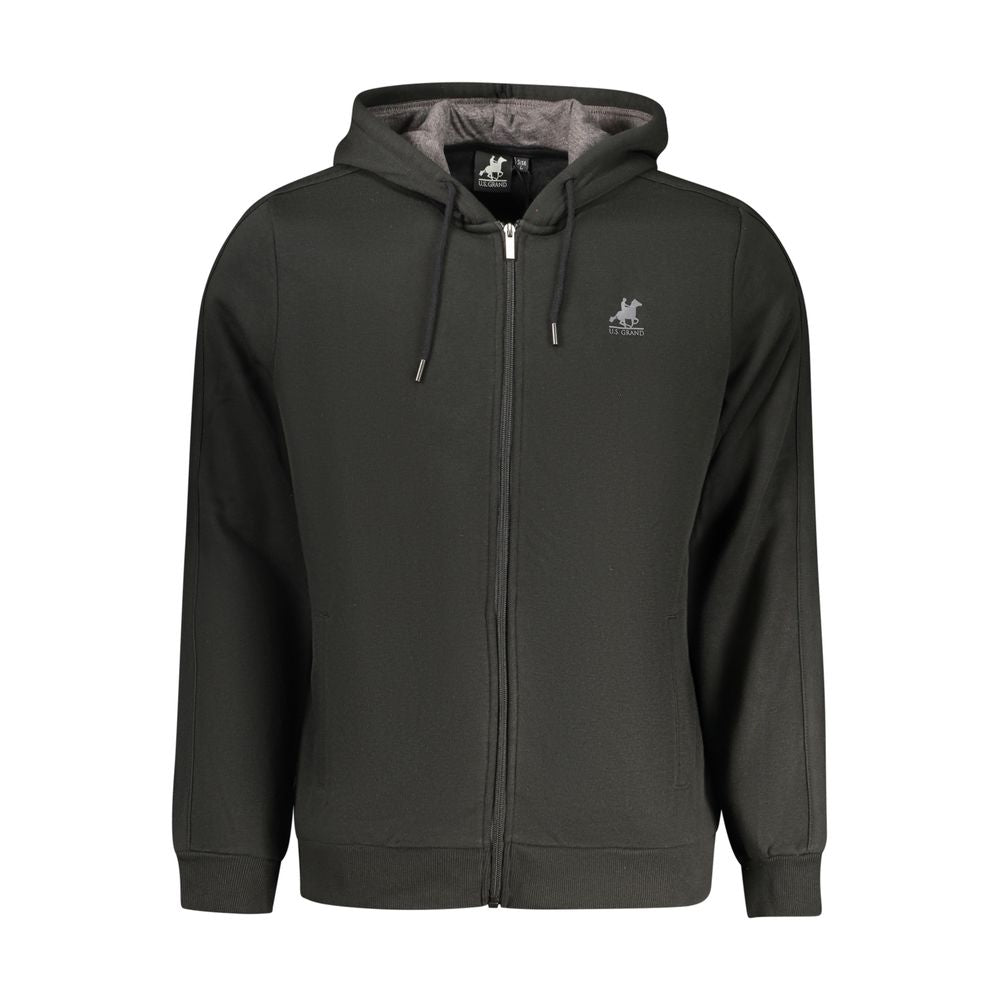 U.S. Grand Zwarte Katoenen Heren Hoodie