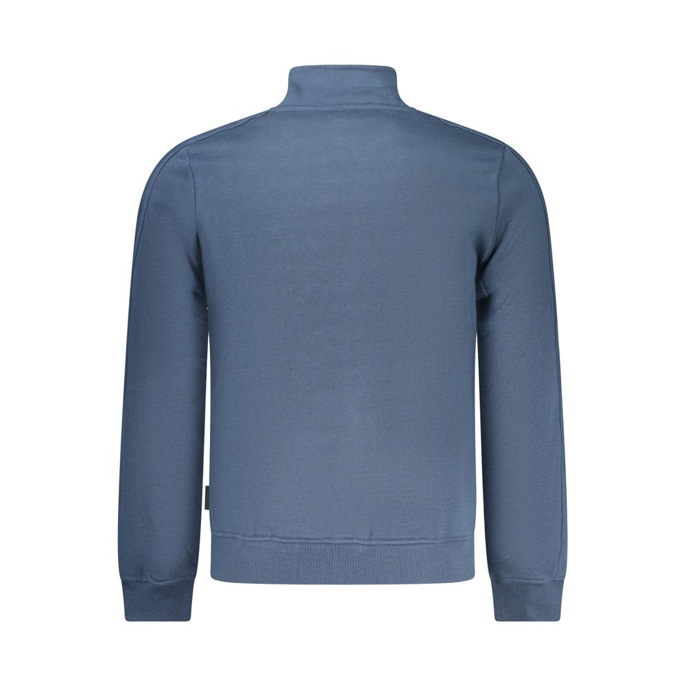 U.S. Grand Blue Cotton Men's Sweatshirt - Premium Zip-Up