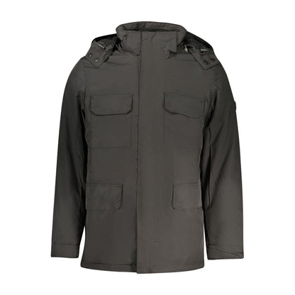 U.S. Grand Zwart Polyester Herenjack