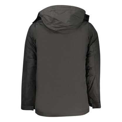 U.S. Grand Zwart Polyester Herenjack