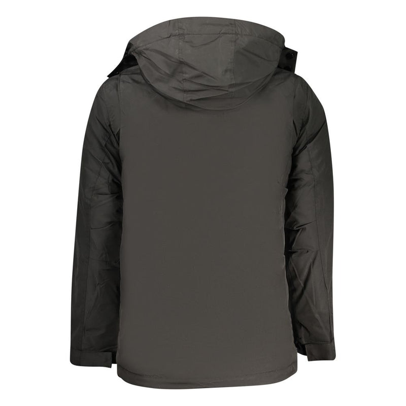 U.S. Grand Zwart Polyester Herenjack