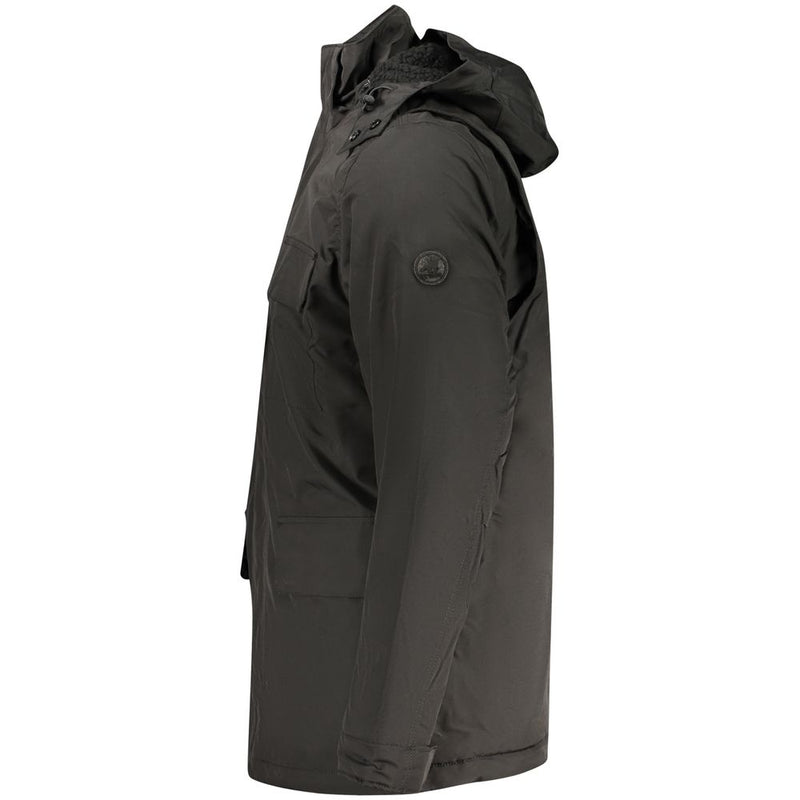 U.S. Grand Zwart Polyester Herenjack