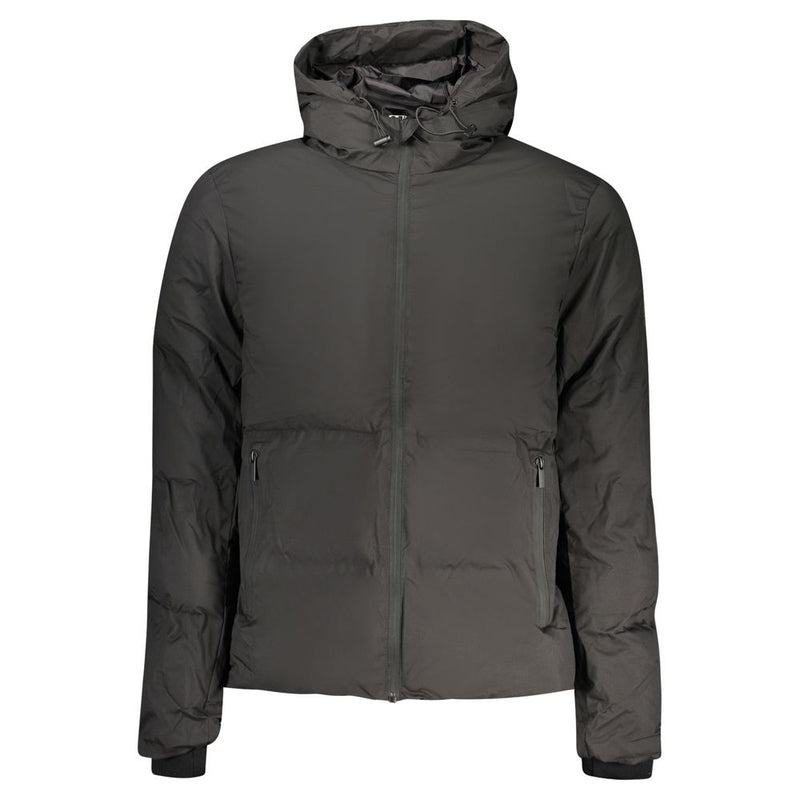 U.S. Grand Zwart Polyester Herenjack