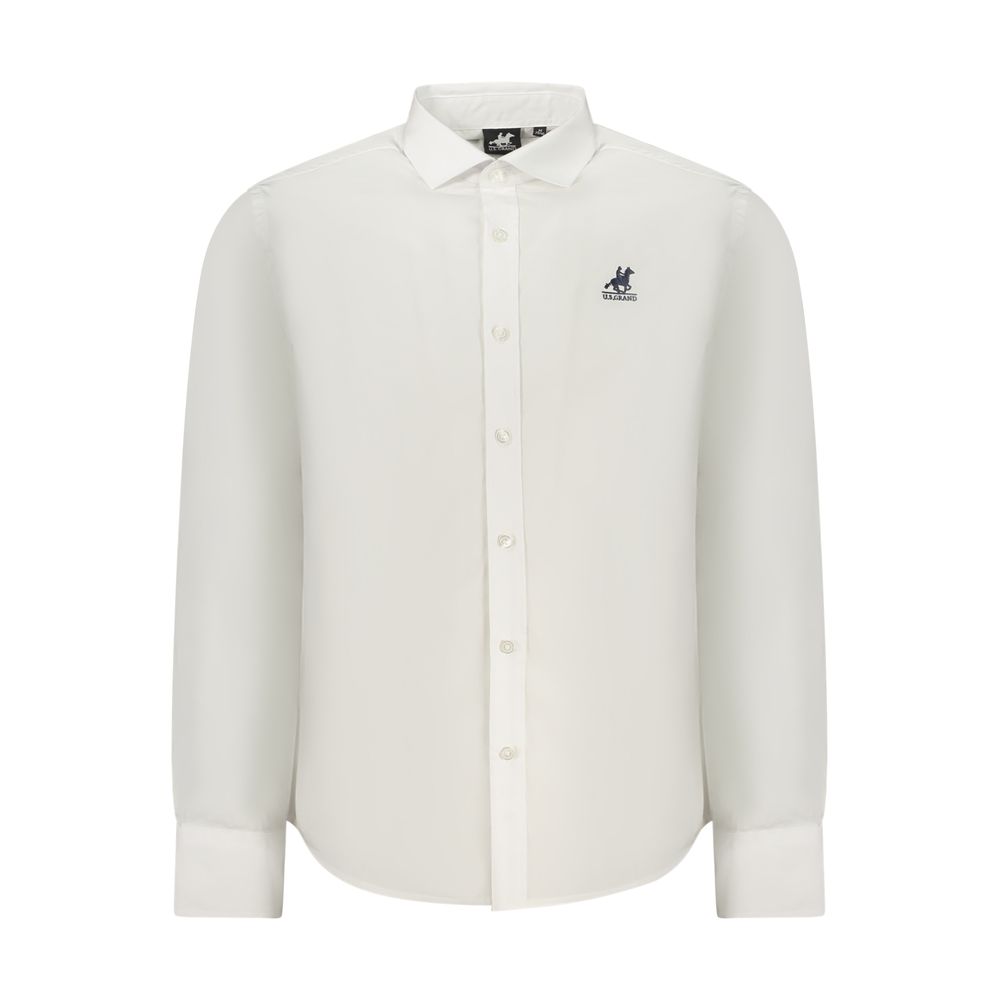 U.S. Grand Bianco Cotton Men Shirt - Timeless Elegance