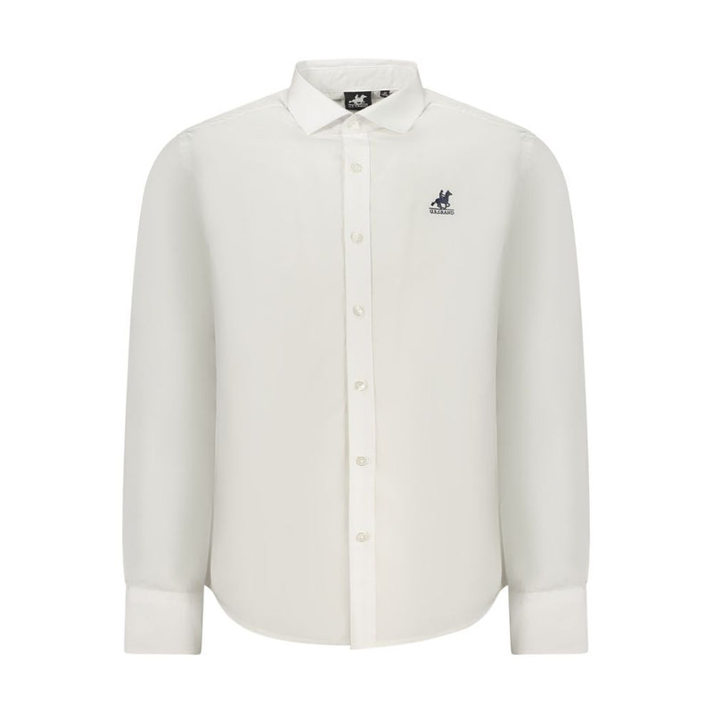 U.S. Grand Bianco Cotton Men Shirt - Timeless Elegance