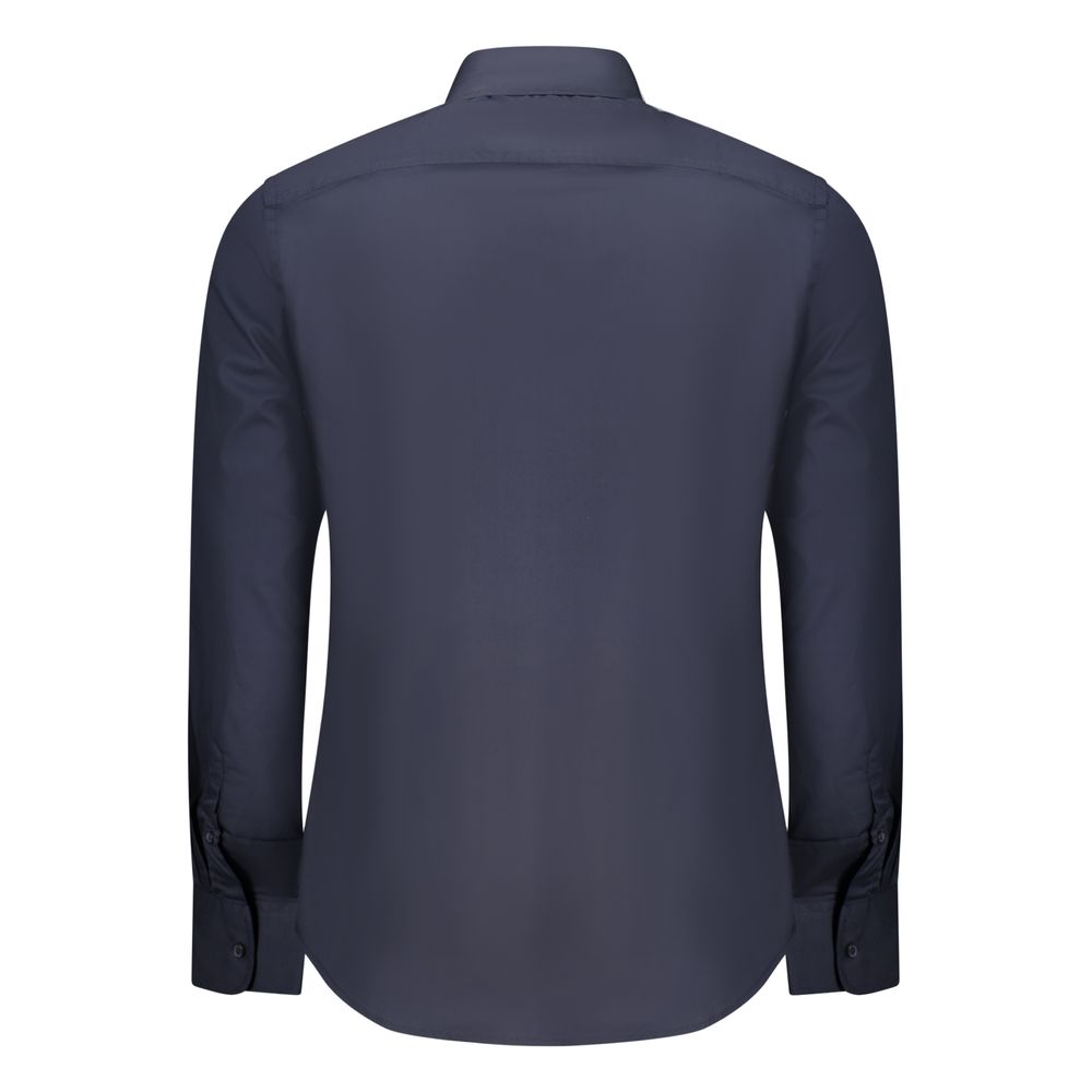 U.S. Grand Blue Cotton Men Shirt - Sophisticated Style