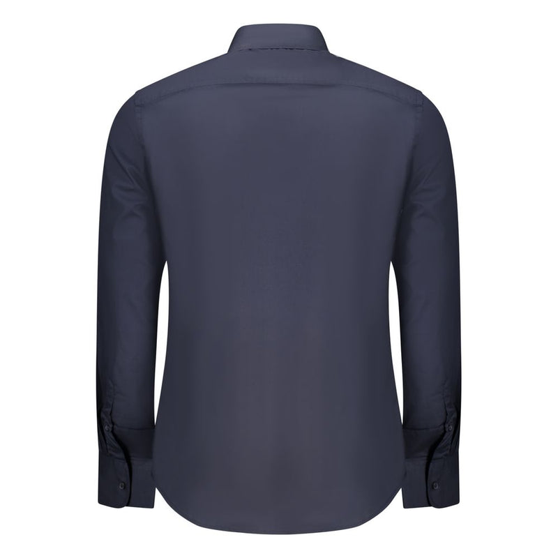 U.S. Grand Blue Cotton Men Shirt - Sophisticated Style