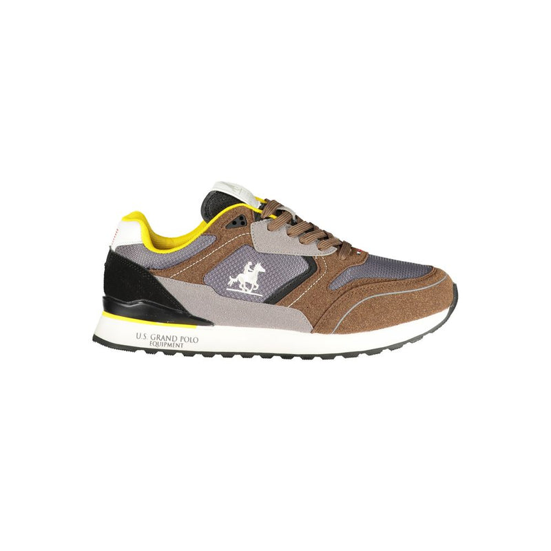 U.S. Grand Sneakers Marrone avec Détails Contrastants