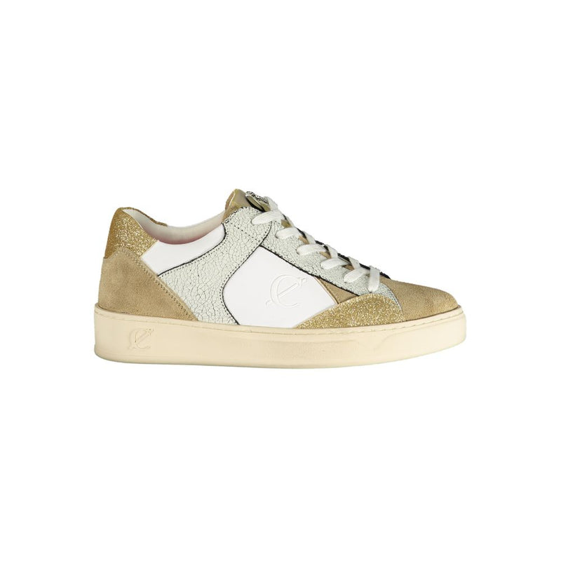 Cafenoir White Polyester Low Top Sneakers for Women